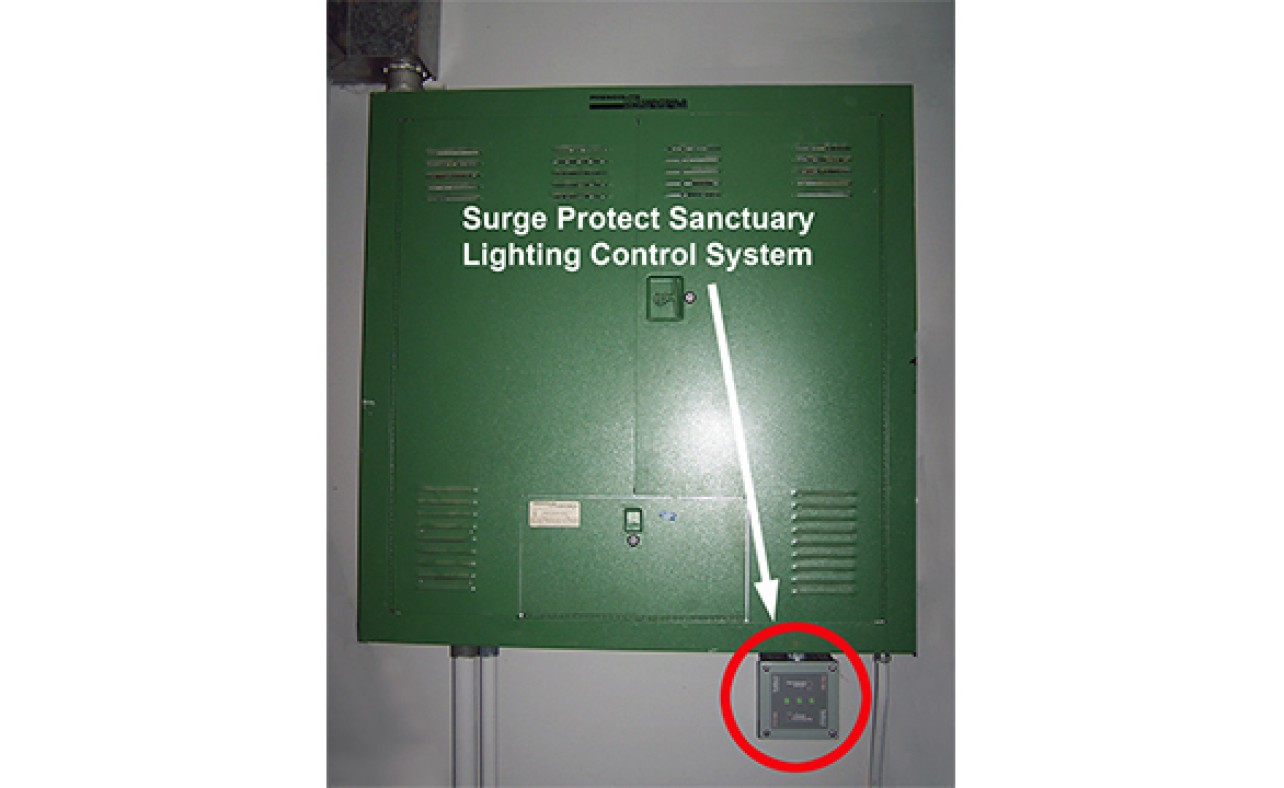 Surge Protect Sanctuary Lighting Control System