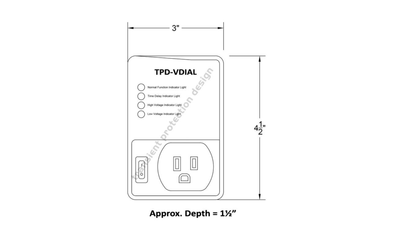 TPD VDIAL Dimensions