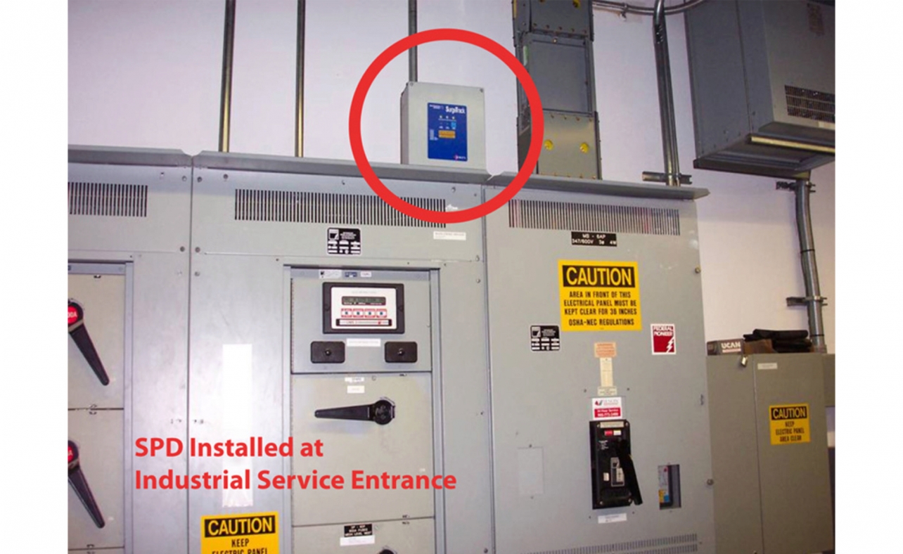 SPD Installation on Industrial Service Entrance Lightning Surge Protection