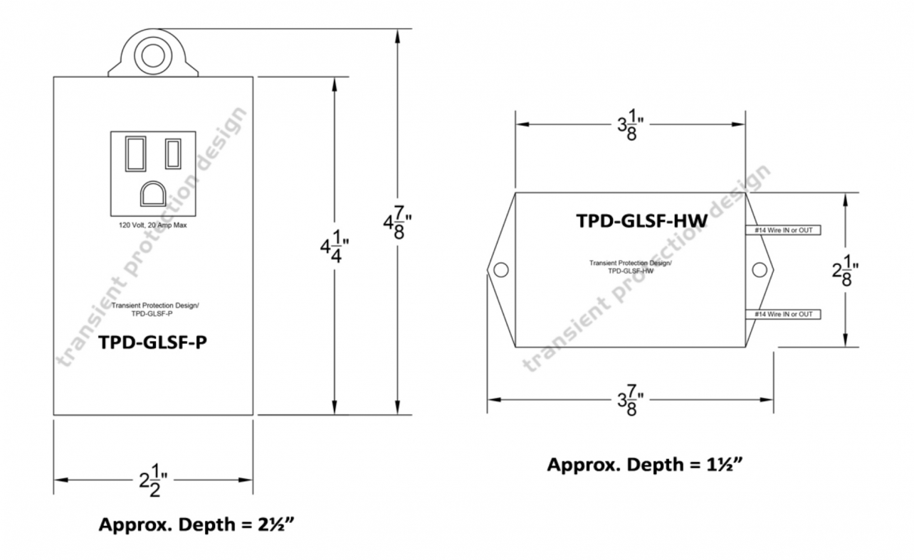 TPD GLSF Family Dimensions